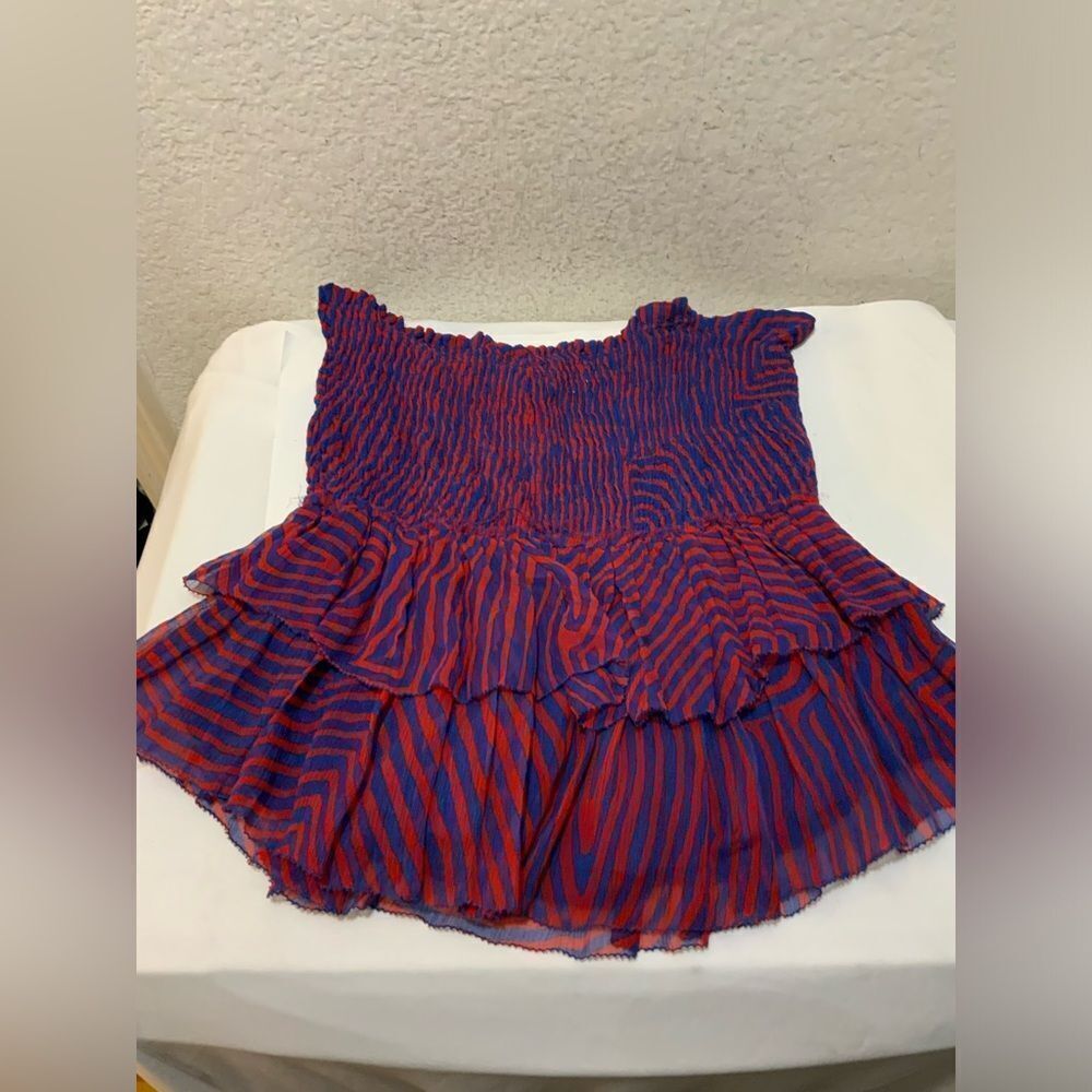 isabel marant etoile skirt- Size 38  Red And Blue